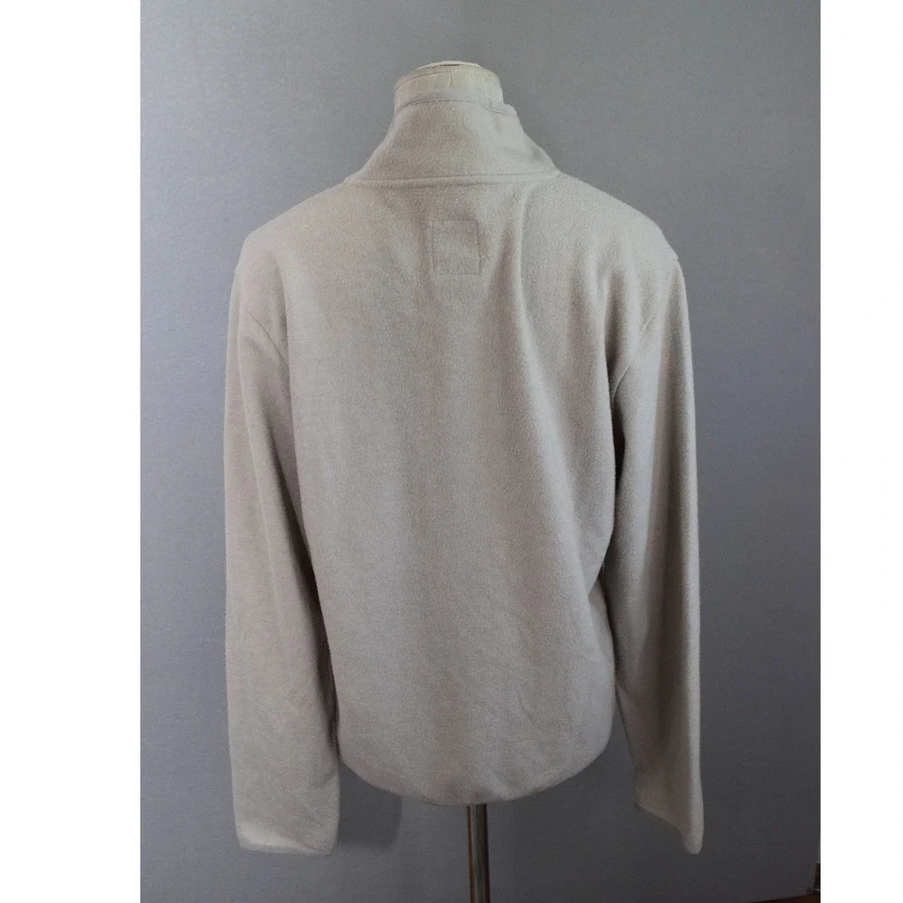 Vuori Venice Pullover Medium Oatmeal Wool Blend Snap Mock Neck Mens Fleece